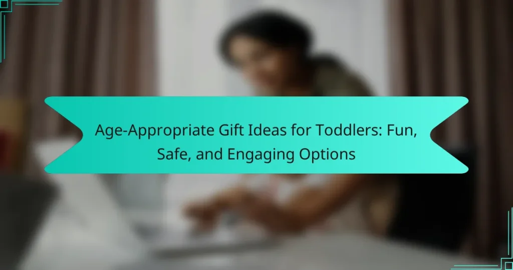 Age-Appropriate Gift Ideas for Toddlers: Fun, Safe, and Engaging Options