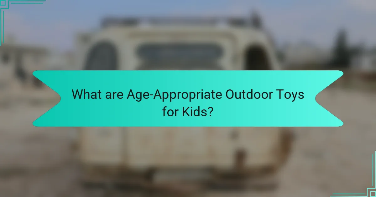 What are Age-Appropriate Outdoor Toys for Kids?