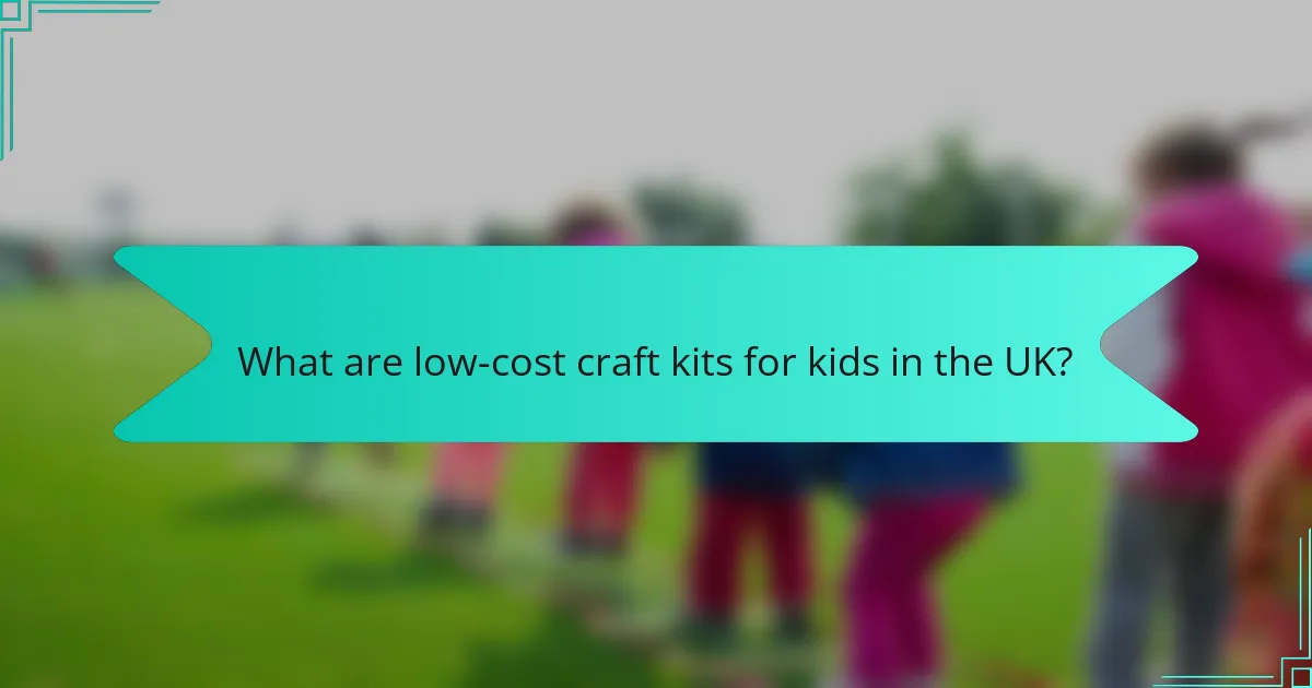 What are low-cost craft kits for kids in the UK?
