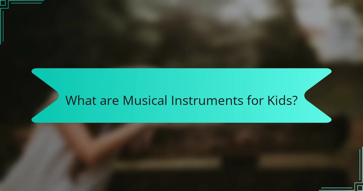 What are Musical Instruments for Kids?