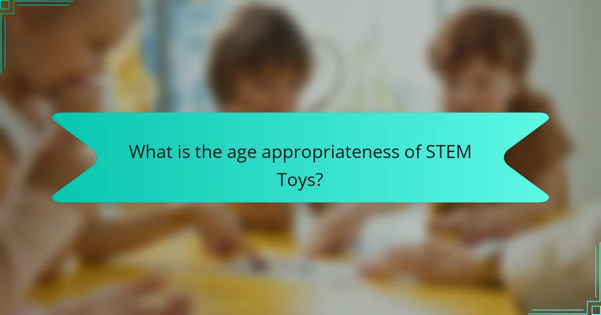 What is the age appropriateness of STEM Toys?